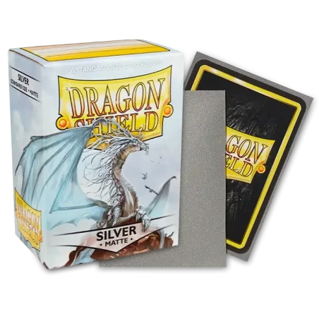 Dragon Shield - Sleeves - Dual Matte x100 Standard - Crimson & Silver