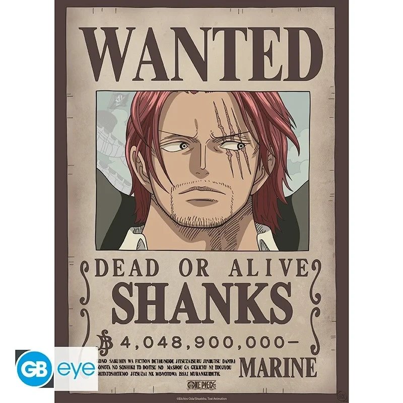 ONE PIECE - Wanted Shanks & Barbe Noire - Set de 2 posters '52x38'