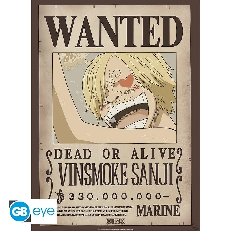 ONE PIECE - Wanted Zoro & Sanji - Set de 2 posters '52x38'