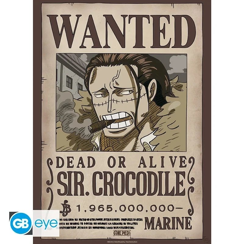 ONE PIECE - Wanted Mihawk & Crocodile - Set de 2 posters '52x38'