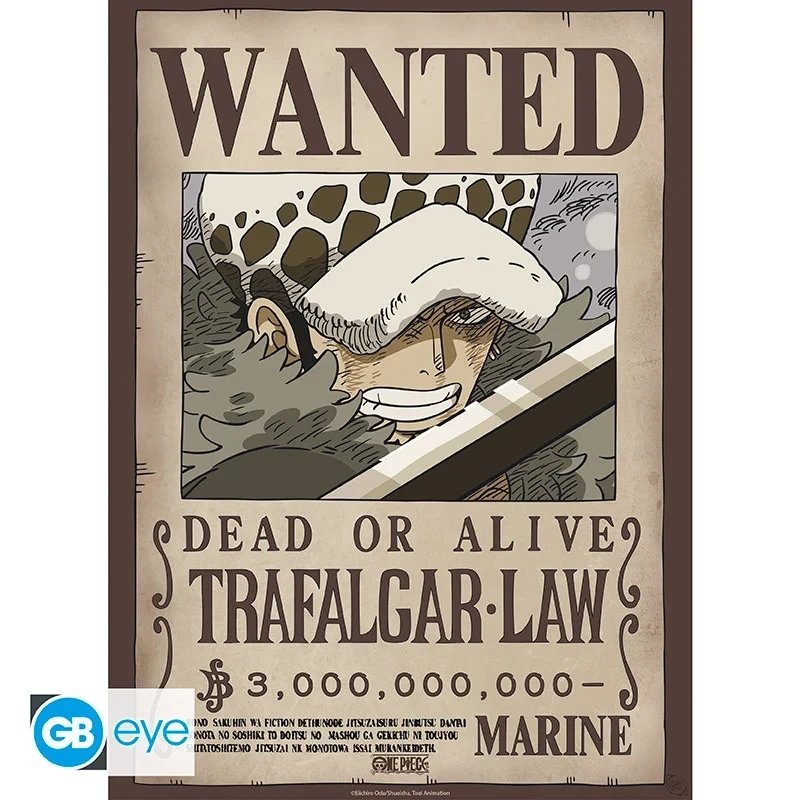 ONE PIECE - Wanted Law & Kid - Set de 2 posters '52x38'