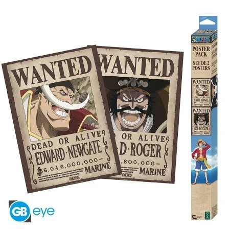 ONE PIECE - Wanted Roger & Barbe Blanche - Set de 2 posters '52x38'