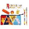 POKEMON - Set de Papeterie avec une Trousse Triple & Stickers - 7pc