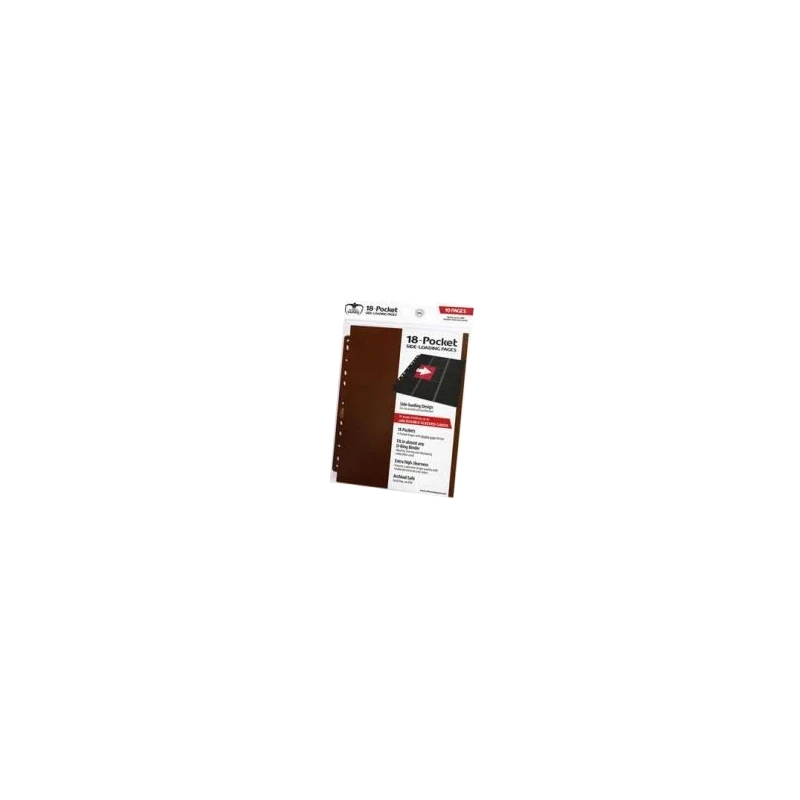 10 feuilles couleurs de classeur - Marron - 18-POCKET PAGES SIDE-LOADING (10) - Ultimate Guard