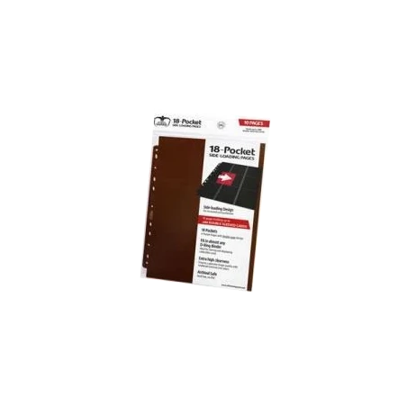 10 feuilles couleurs de classeur - Marron - 18-POCKET PAGES SIDE-LOADING (10) - Ultimate Guard