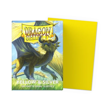 Dragon Shield - Sleeves - Dual Matte x100 Standard - Crimson & Silver