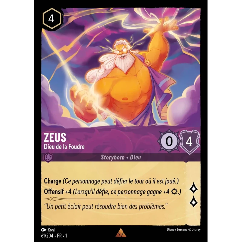 S01 - 061 - Zeus, Dieu de la Foudre
