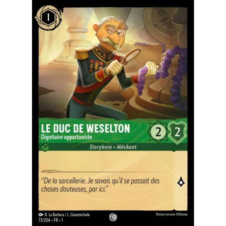 S01 - 073 - Le Duc de Weselton, Dignitaire opportuniste
