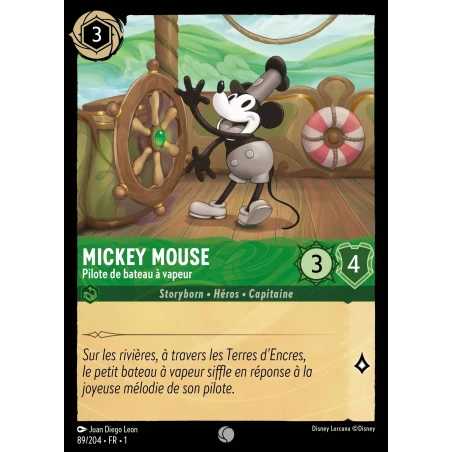 S01 - 089 - Mickey Mouse, Pilote de bateau à vapeur