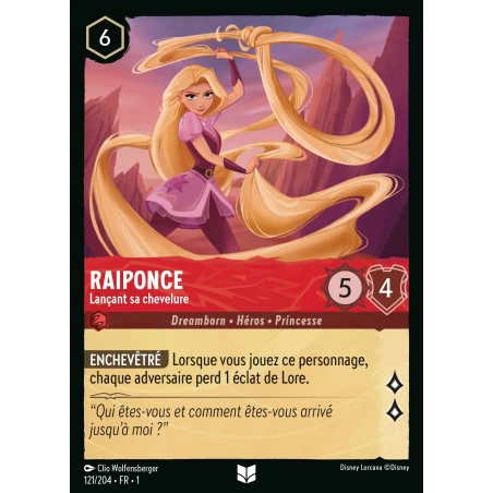 S01 - 121 - Raiponce, Lançant sa chevelure